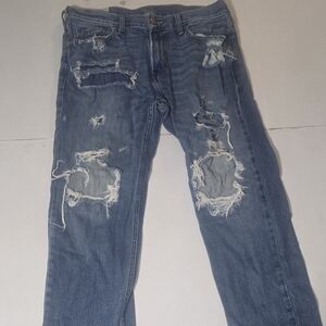 Hollister Ripped Blue Slim Jeans